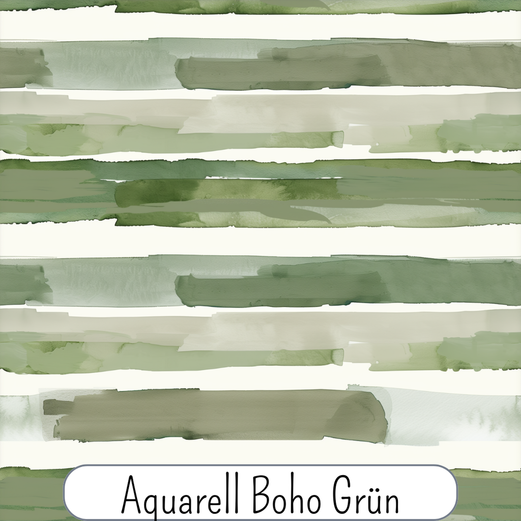Aquarellstreifen Boho Grün