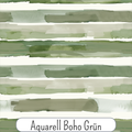 Aquarellstreifen Boho Grün