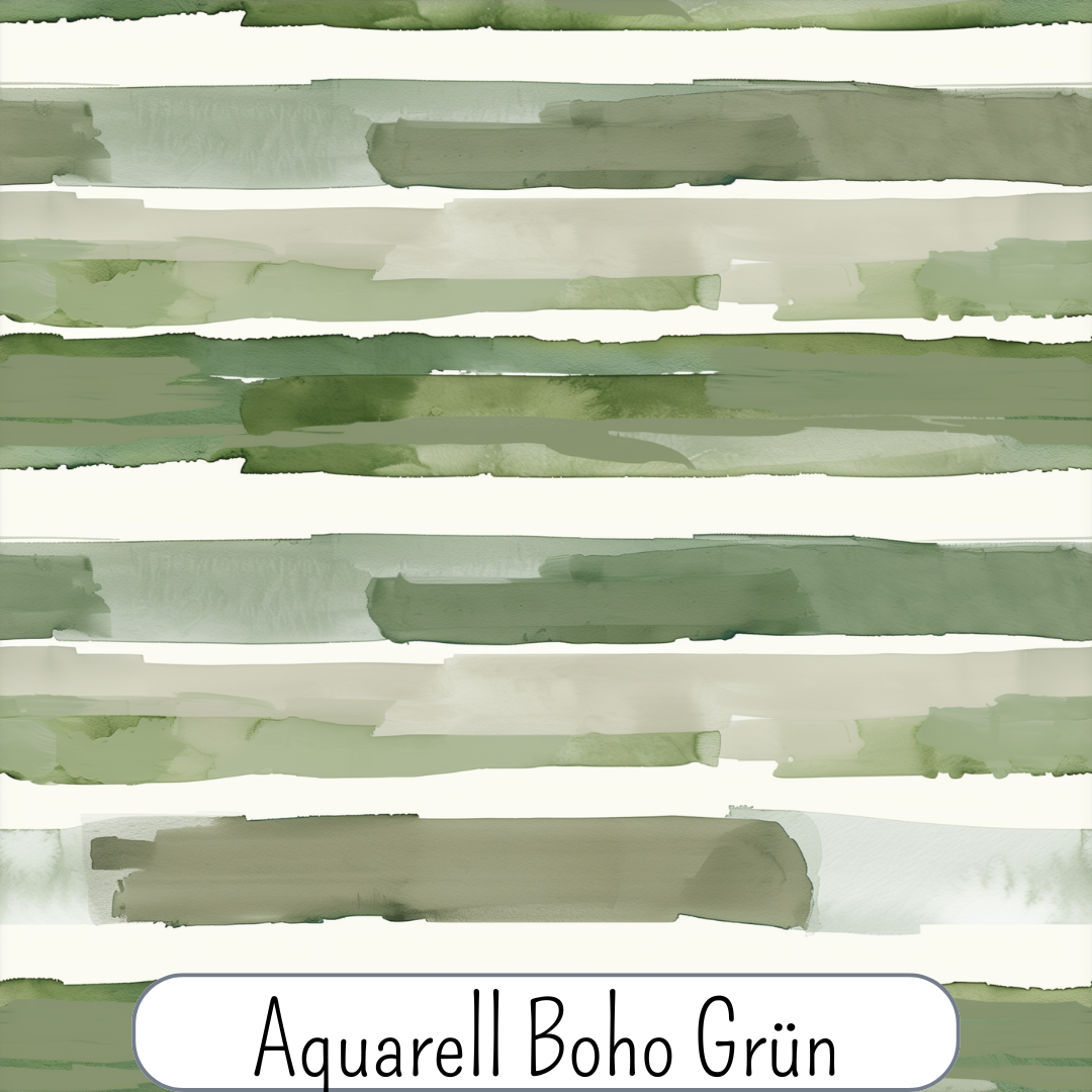 Aquarellstreifen Boho Grün