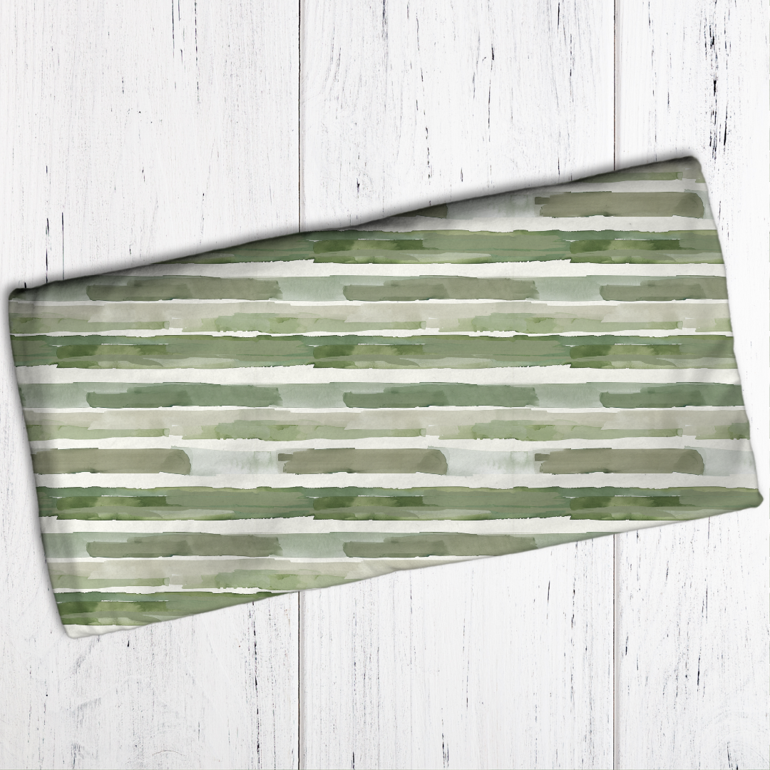 Aquarellstreifen Boho Grün