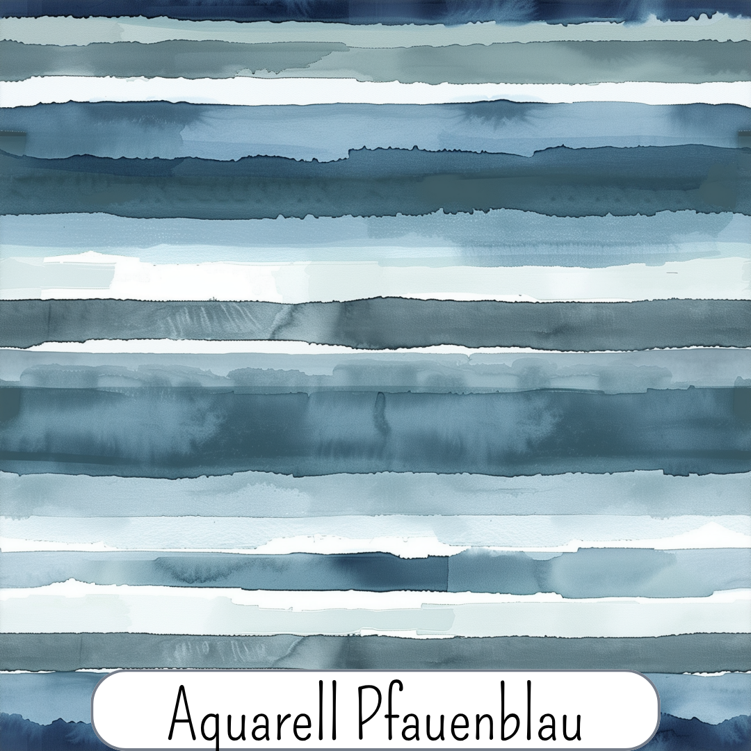 Aquarellstreifen Pfauenblau
