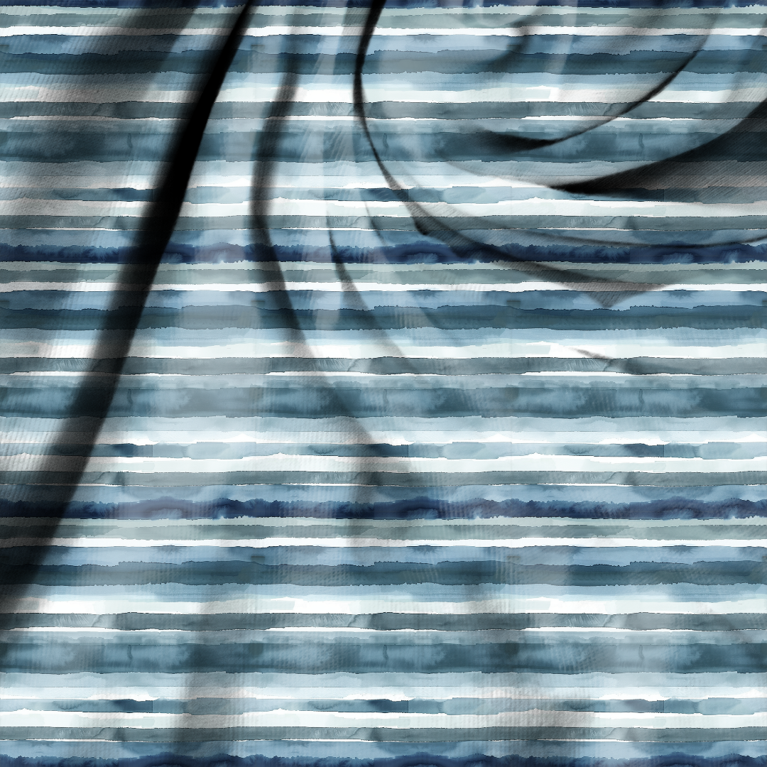 Aquarellstreifen Pfauenblau