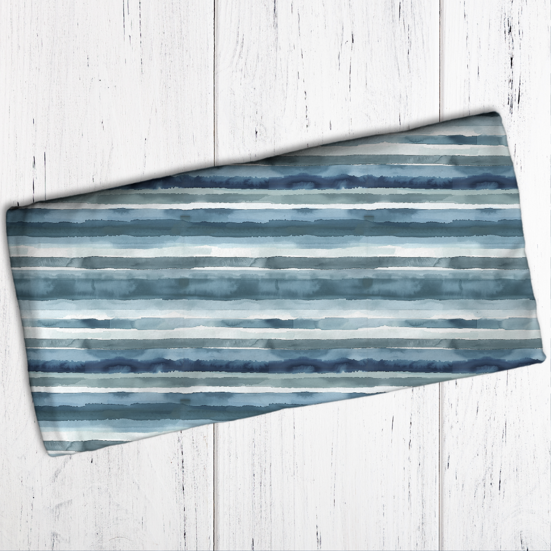 Aquarellstreifen Pfauenblau