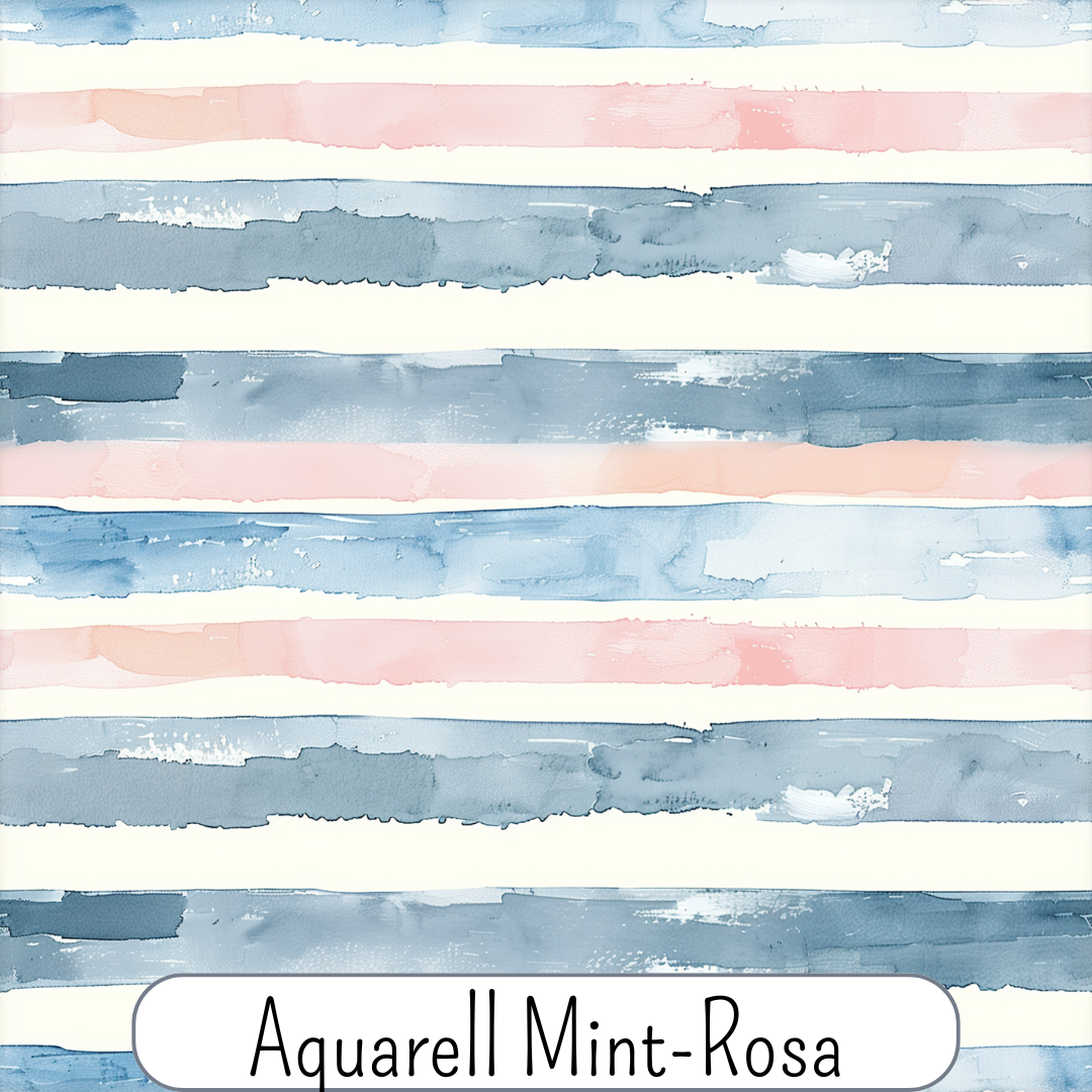 Aquarellstreifen Mint-Rosa