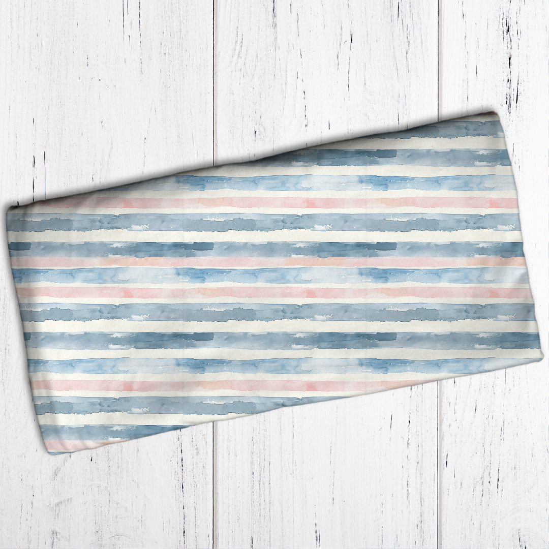 Aquarellstreifen Mint-Rosa