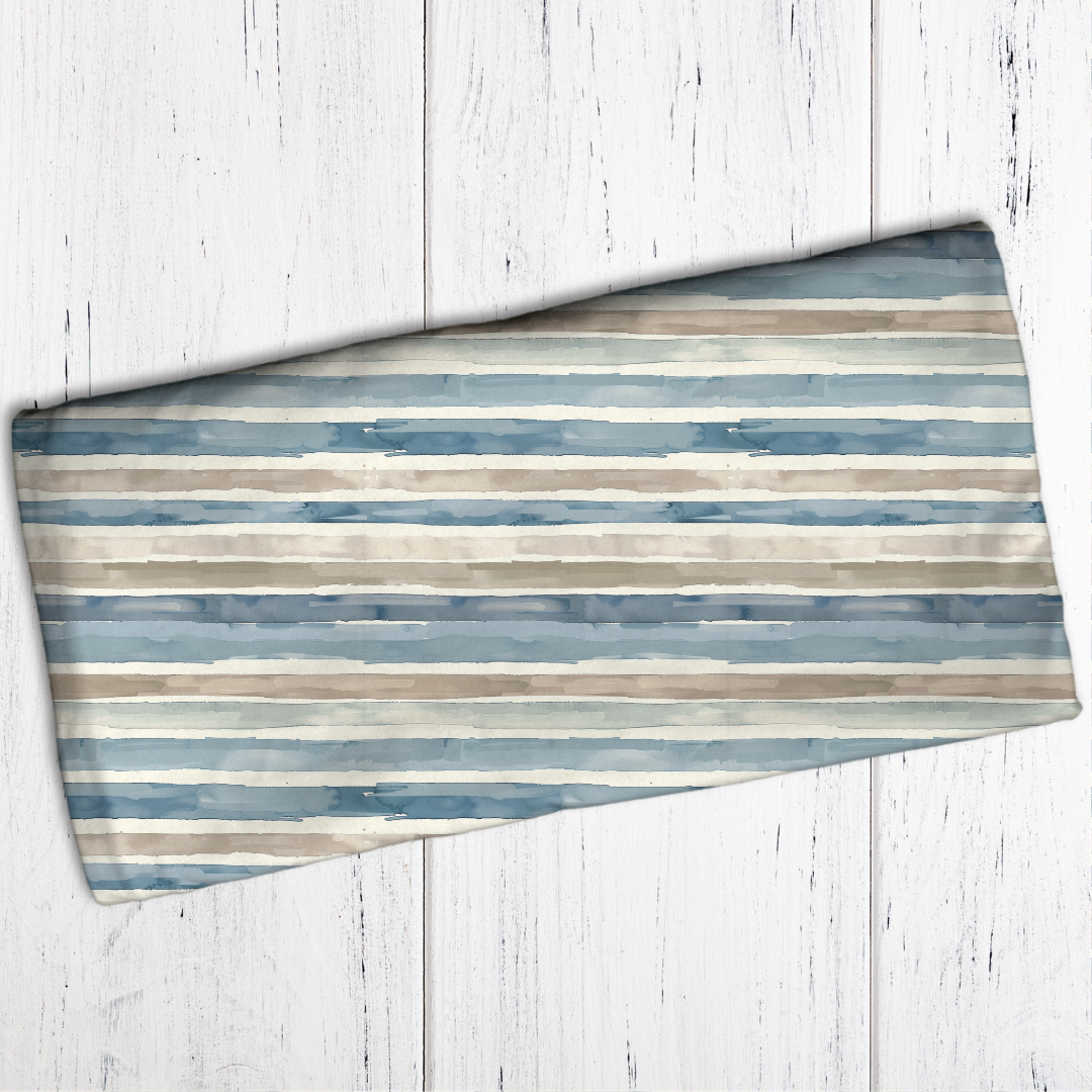 Aquarellstreifen Petrol-Beige